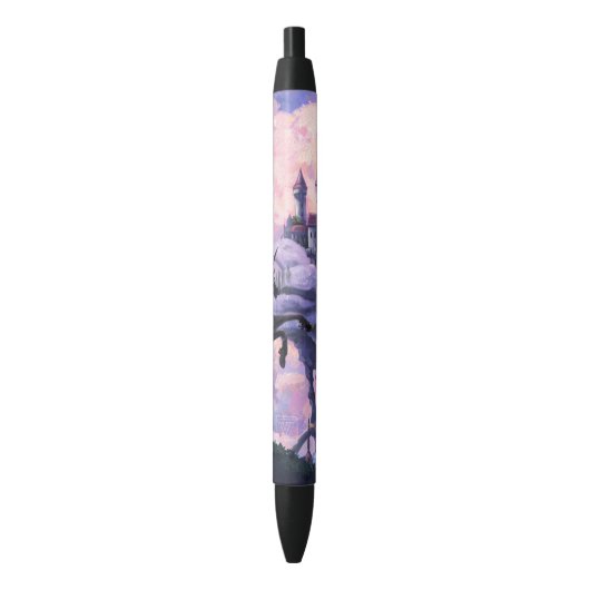 Unicorn Castle Zwarte Inkt Pen (Voorkant Verticaal)
