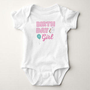 Unicorn Cat Birthday Girl Leeftijd toevoegen Romper