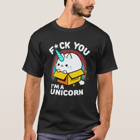 Unicorn Cat Cute Animal Sassy Quote T-shirt (Voorkant)