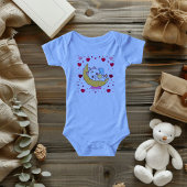 Unicorn Cat Dreams Magical Moon Hearts  Romper