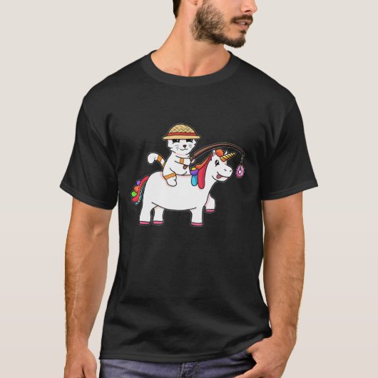 Unicorn Cat Magic Unicorns Donut Mythical Creature T-shirt (Voorkant)