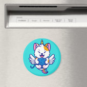 Unicorn Cat Magnet (Insitu (Vaatwasser))