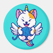 Unicorn Cat Magnet (Voorkant)