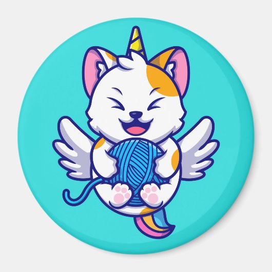 Unicorn Cat Magnet (Voorkant)