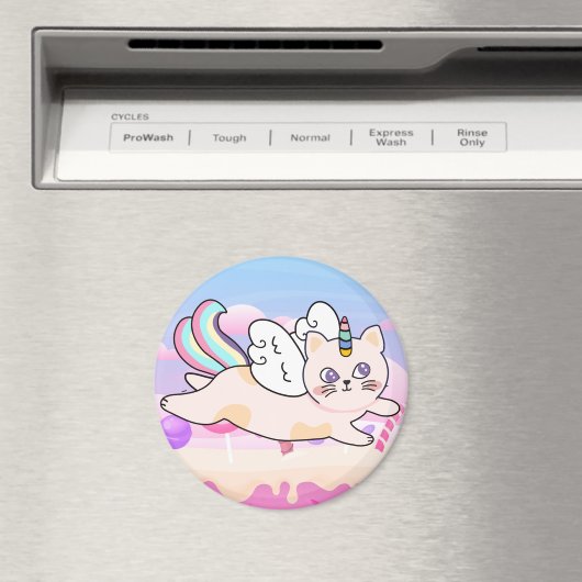 Unicorn Cat Magnet (Insitu (Vaatwasser))