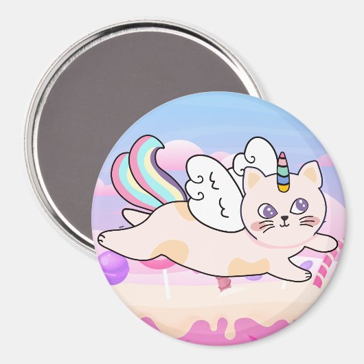 Unicorn Cat Magnet (Voorkant / Achterkant)
