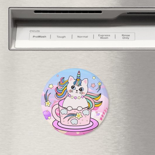 Unicorn Cat Magnet (Insitu (Vaatwasser))
