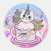 Unicorn Cat Magnet (Voorkant)