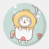 Unicorn Cat Magnet (Voorkant)