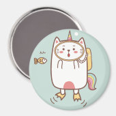Unicorn Cat Magnet (Voorkant / Achterkant)