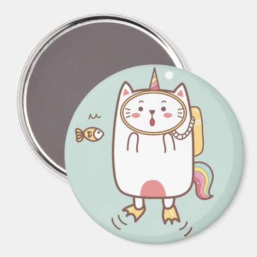 Unicorn Cat Magnet (Voorkant / Achterkant)