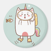 Unicorn Cat Magnet (Voorkant)