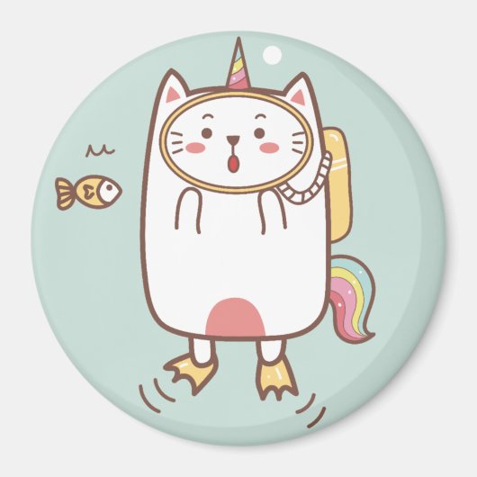 Unicorn Cat Magnet (Voorkant)