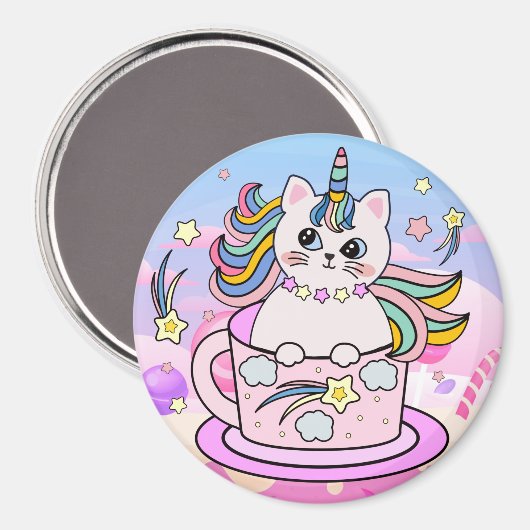 Unicorn Cat Magnet (Voorkant / Achterkant)