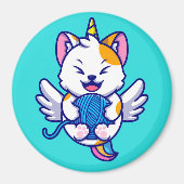 Unicorn Cat Magnet (Voorkant)