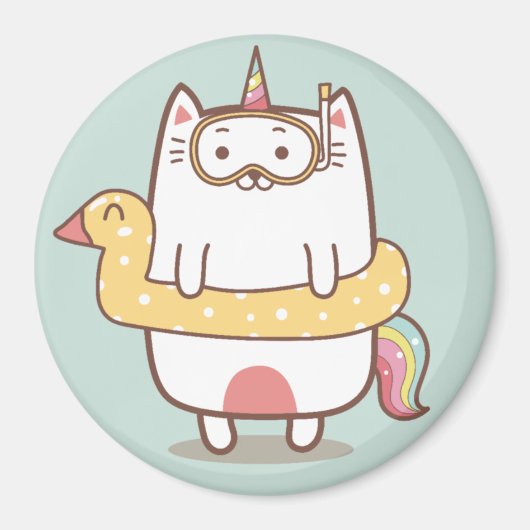 Unicorn Cat Magnet (Voorkant)