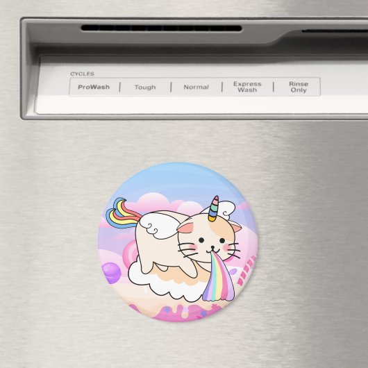 Unicorn Cat Magnet (Insitu (Vaatwasser))