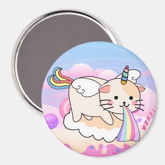 Unicorn Cat Magnet (Voorkant / Achterkant)