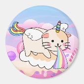 Unicorn Cat Magnet (Voorkant)