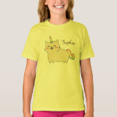Unicorn Cat Personalized T-shirt (Voorkant)