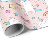 Unicorn Cats Cadeaupapier (Rol Hoek)