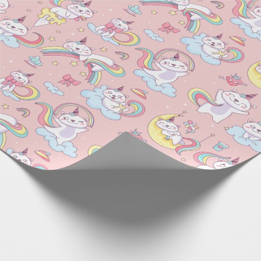 Unicorn Cats Cadeaupapier (Hoek)