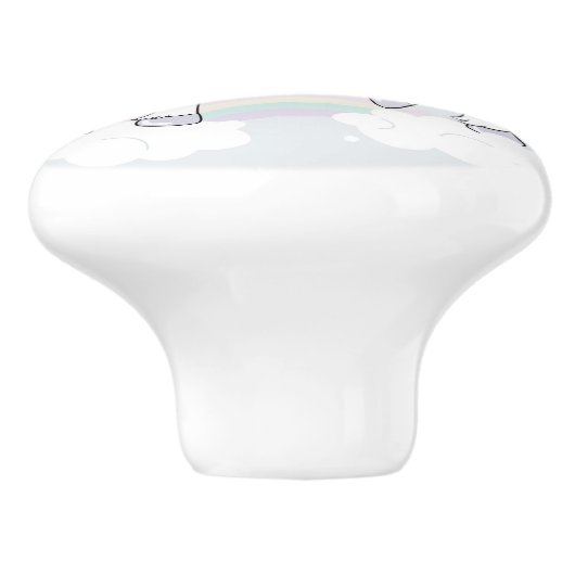 Unicorn Ceramic Pull Keramische Knop (Zijkant)