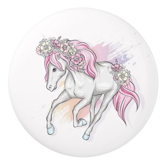 Unicorn Ceramic Pull Keramische Knop (Voorkant)