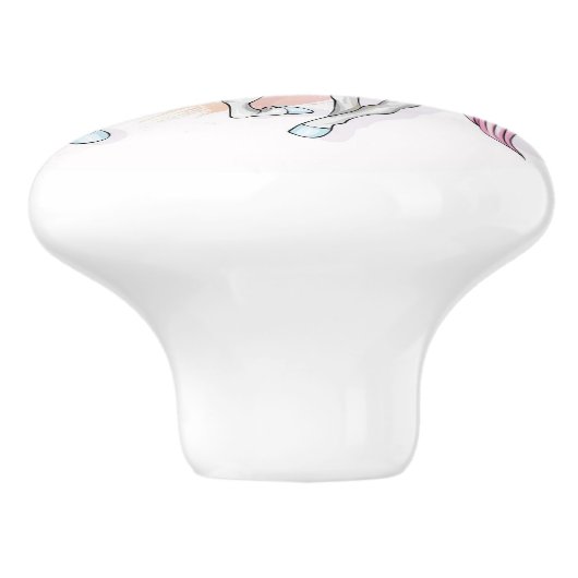 Unicorn Ceramic Pull Keramische Knop (Zijkant)