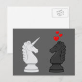 Unicorn Chess Knight Briefkaart (Voorkant / Achterkant)
