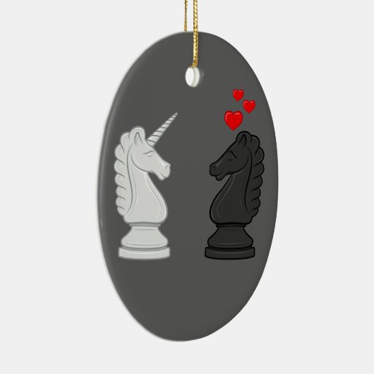Unicorn Chess Knight Keramisch Ornament (Rechts)
