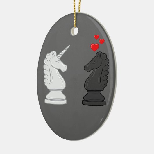 Unicorn Chess Knight Keramisch Ornament (Links)