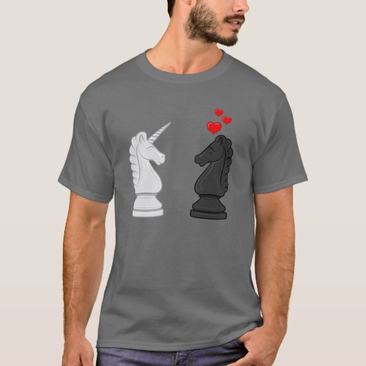 Unicorn Chess Knight T-shirt (Voorkant)