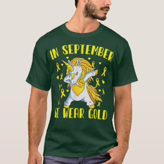 Unicorn Childhood Cancer Awareness Support C T-shirt