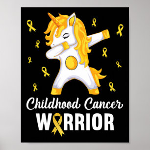 Unicorn Childhood Cancer Warrior in september Poster