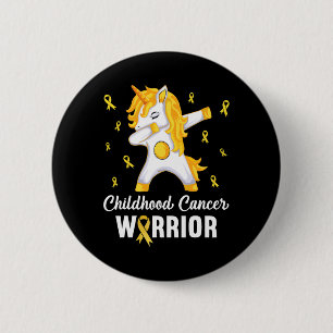 Unicorn Childhood Cancer Warrior in september Ronde Button 5,7 Cm
