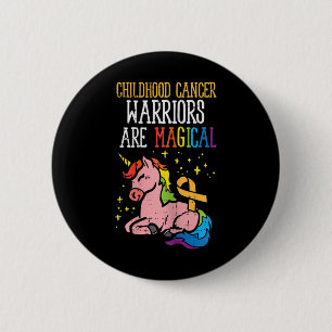 Unicorn Childhood Cancer Warriors zijn Magische Aw Ronde Button 5,7 Cm