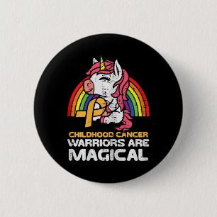Unicorn Childhood Cancer Warriors zijn Magische Aw Ronde Button 5,7 Cm