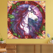Unicorn Christmas Canvas Afdruk (Insitu (Woonkamer))