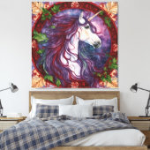 Unicorn Christmas Canvas Afdruk (Insitu (Slaapkamer))