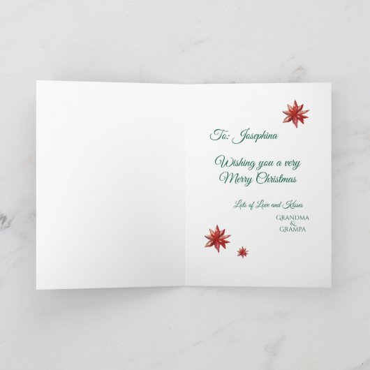 Unicorn Christmas Feestdagen Kaart (Binnen)