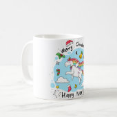 Unicorn Christmas Koffiemok (Voorkant links)