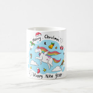 Unicorn Christmas Koffiemok