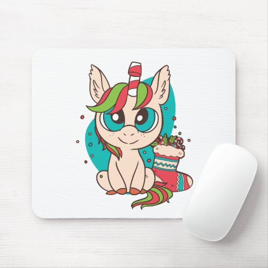Unicorn Christmas Muismat (Met muis)
