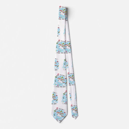 Unicorn Christmas Stropdas (Voorkant)