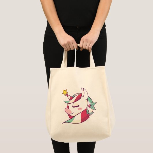 Unicorn Christmas Tote Bag (Voorkant (product))