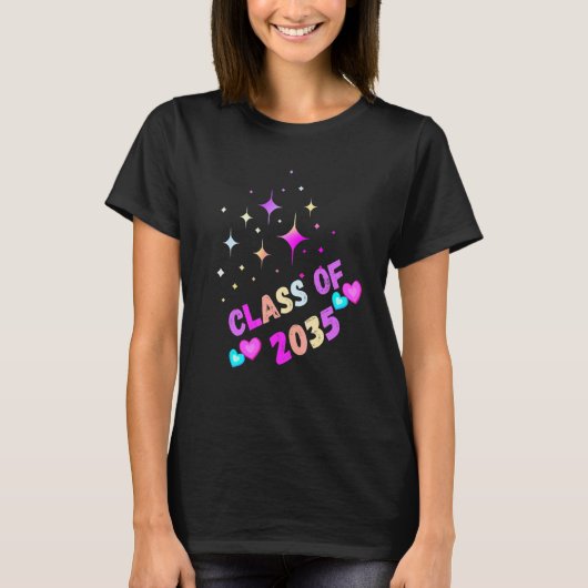 Unicorn class of 2035 grow with me t-shirt (Voorkant)