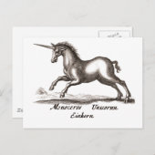 Unicorn Classic Running Magic Woodland Creature Briefkaart (Voorkant / Achterkant)