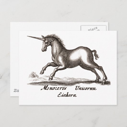 Unicorn Classic Running Magic Woodland Creature Briefkaart (Voorkant / Achterkant)