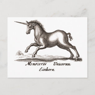 Unicorn Classic Running Magic Woodland Creature Briefkaart